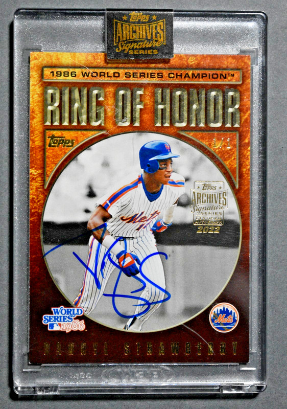 2022 Topps Archives Signature Series DARRYL STRAWBERRY 1/1 Auto Mets 1986