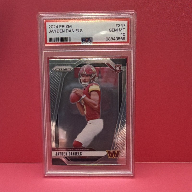 2024 Panini Prizm Jayden Daniels #347 Rookie PSA 10 Washington Commanders