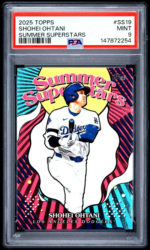 2025 TOPPS SUMMER SUPERSTARS #SS19 SHOHEI OHTANI PSA 9