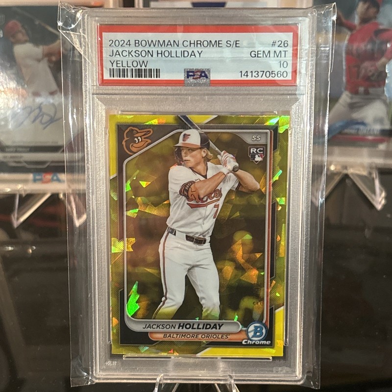 PSA 10 2024 Bowman Chrome S/E Yellow Jackson Holliday /75