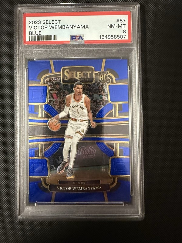 2023-24 Panini Select - Victor Wembanyama #87 Blue (RC) PSA 8