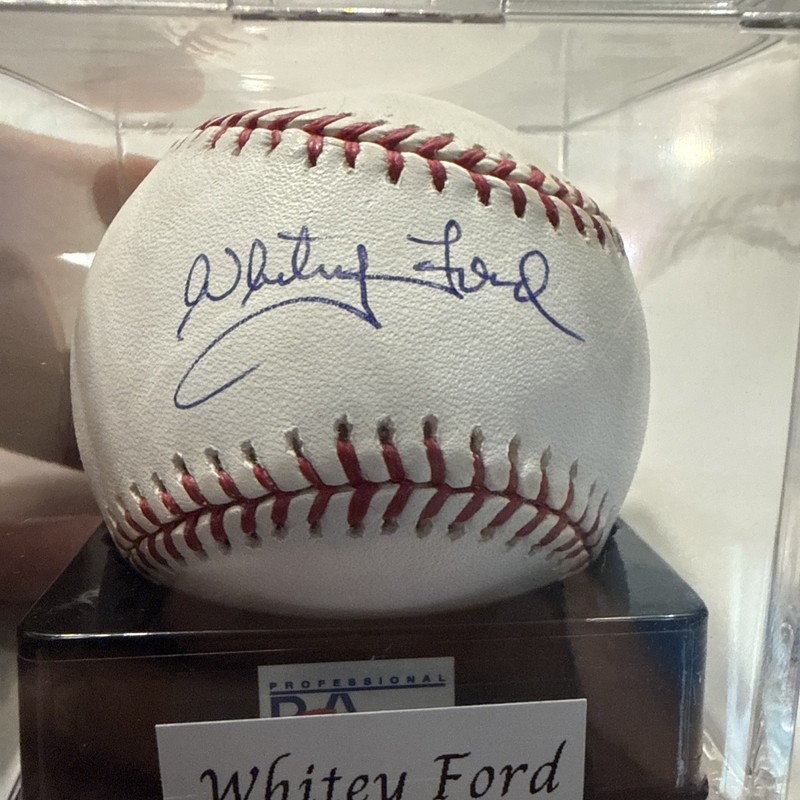 Whitey Ford Single Signed Baseball Sweet Spot Autograph - PSA/DNA 10 GEM MINT