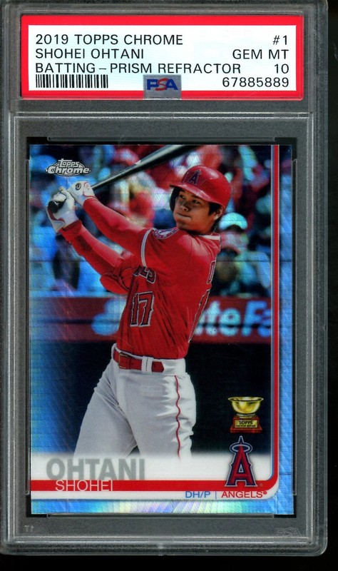 2019 Topps Chrome Shohei Ohtani Rookie Cup Prism Refractor PSA 10 Angels / Dodge