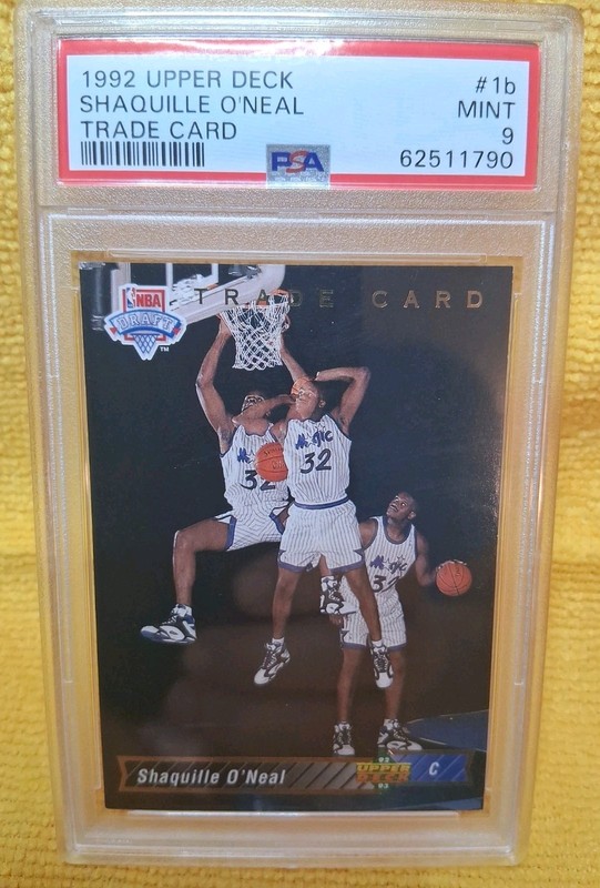 1992 UD TRADE CARD #1B SHAQUILLE O'NEAL ROOKIE RC PSA 9