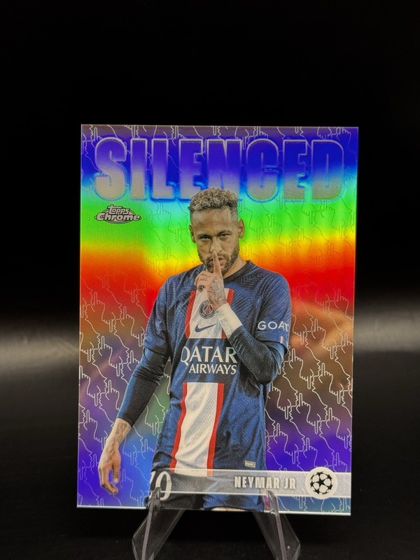 26 Topps Chrome UCC Silenced Neymar Jr Paris Saint-Germain Insert SHH-1