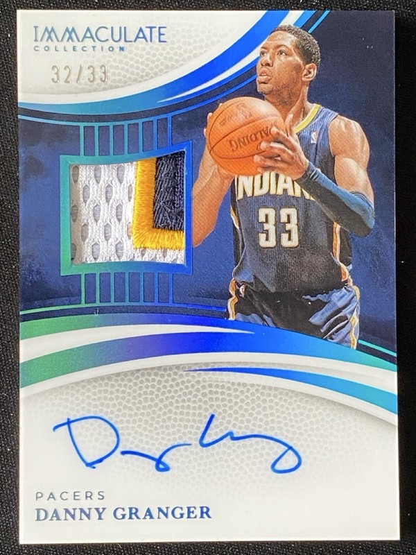 Danny Granger 2024-25 Panini Immaculate Jersey Number Patch Auto /33 #PAU-DGR