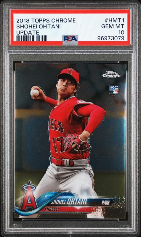 2018 TOPPS CHROME UPDATE #HMT1 SHOHEI OHTANI ROOKIE RC PSA 10