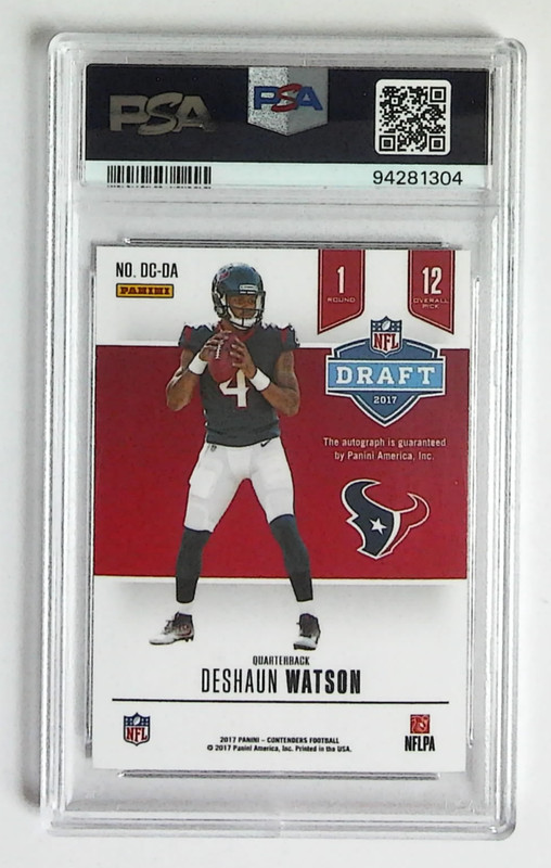 2017 Panini Contenders Deshaun Watson RC Rookie Draft Class AUTO /25 PSA 8 view 2