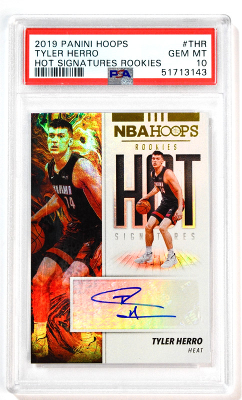 2019 Hoops Hot Signatures Rookies Tyler Herro RC Auto PSA 10 Gem Mint