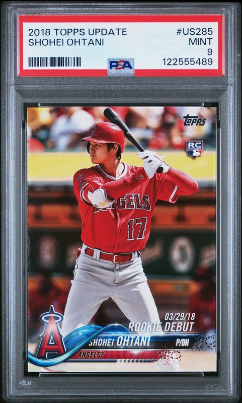 2018 TOPPS UPDATE #US285 SHOHEI OHTANI PSA 9