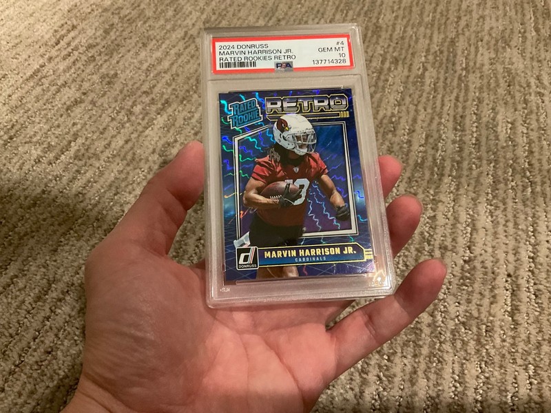 PSA 10 Marvin Harrison Jr 2024 Donruss Rated Rookie Retro RC #4