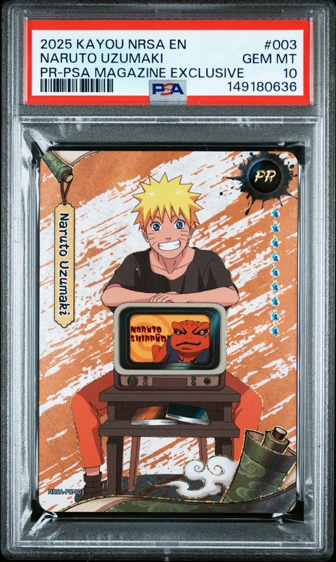 2025 KAYOU NARUTO PSA MAGAZINE EXCLUSIVE #003 NARUTO UZUMAKI PSA 10