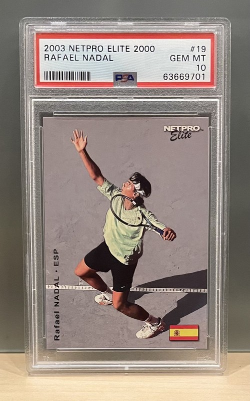 2003 NETPRO ELITE 2000 #19 RAFAEL NADAL ROOKIE PSA 10 GEM MINT RC /2000 RARE HOF