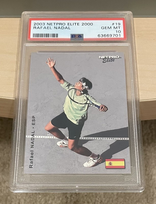 2003 NETPRO ELITE 2000 #19 RAFAEL NADAL ROOKIE PSA 10 GEM MINT RC /2000 RARE HOF view 2