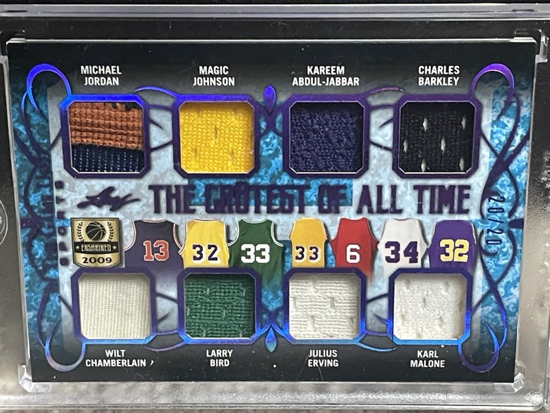 2019 Leaf MICHAEL JORDAN BIRD MAGIC KAREEM WILT DR J Game Used 20/20 RARE TGT-13