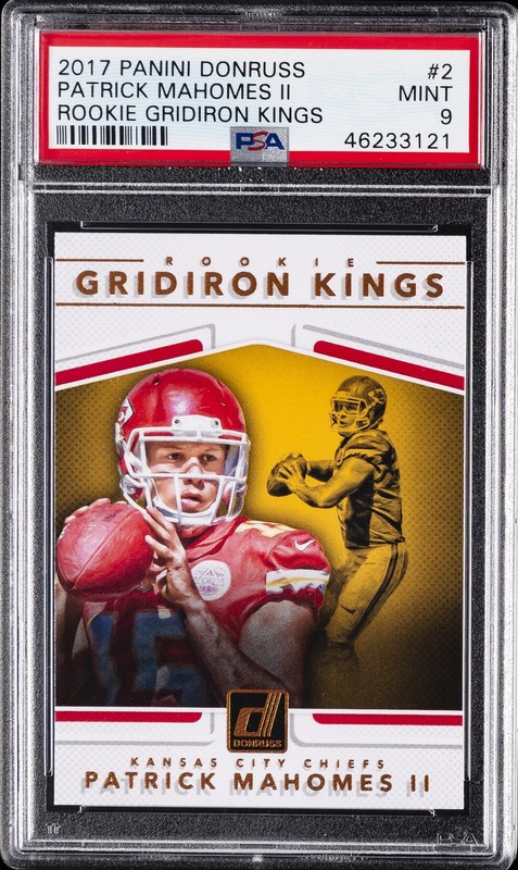 2017 PANINI DONRUSS ROOKIE GRIDIRON KINGS #2 PATRICK MAHOMES II ROOKIE RC PSA 9