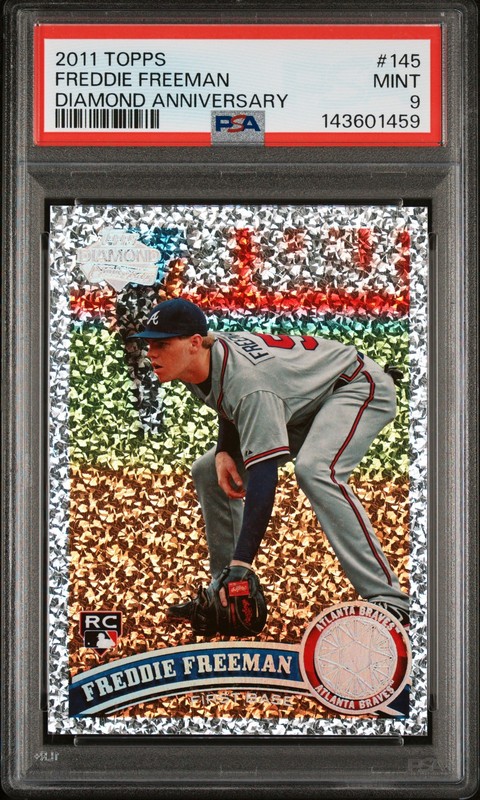 2011 TOPPS DIAMOND ANNIVERSARY #145 FREDDIE FREEMAN ROOKIE RC PSA 9