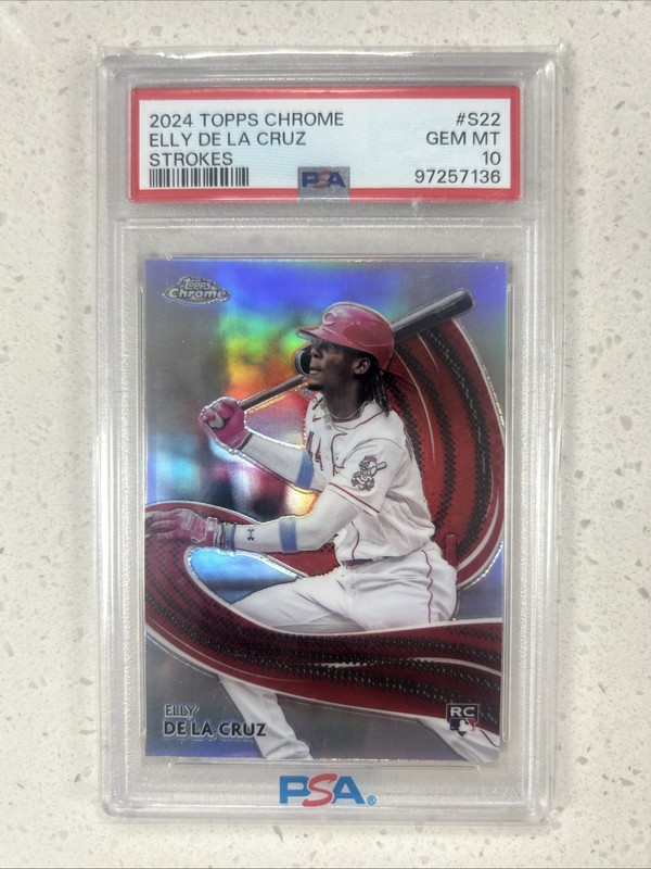 2024 Topps Chrome - Strokes Elly de La Cruz #S-22 (RC) PSA GEM MT 10 Reds RC