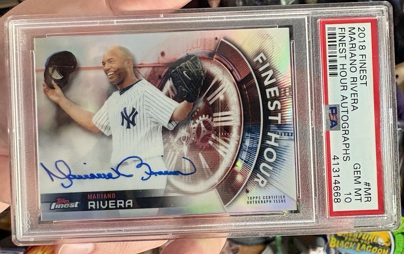 2018 Topps Finest Hour Mariano Rivera Yankees HOF PSA 10 AUTO Signature