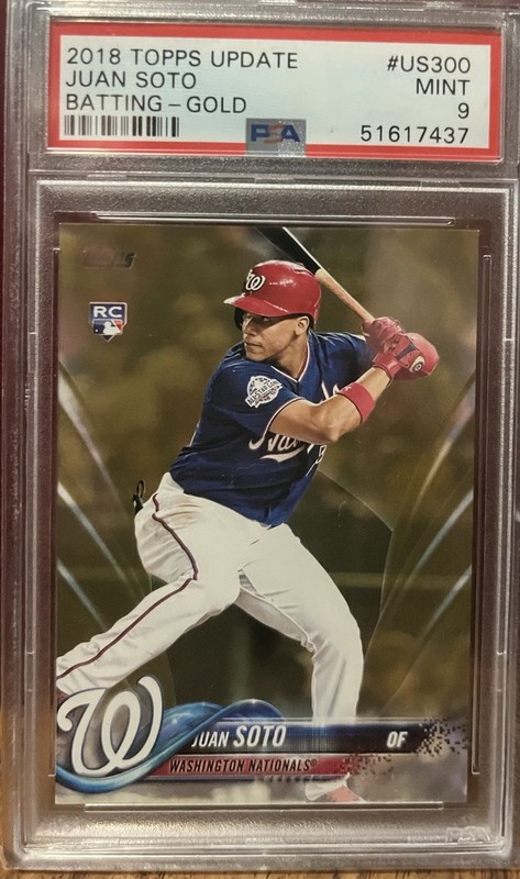 2018 Topps Update Gold Juan Soto Rookie RC PSA 9 564/2018