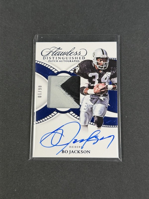 BO JACKSON 2025 FLAWLESS DISTINGUISHED SAPPHIRE PATCH AUTO /10 #DPA-BJN Q6581