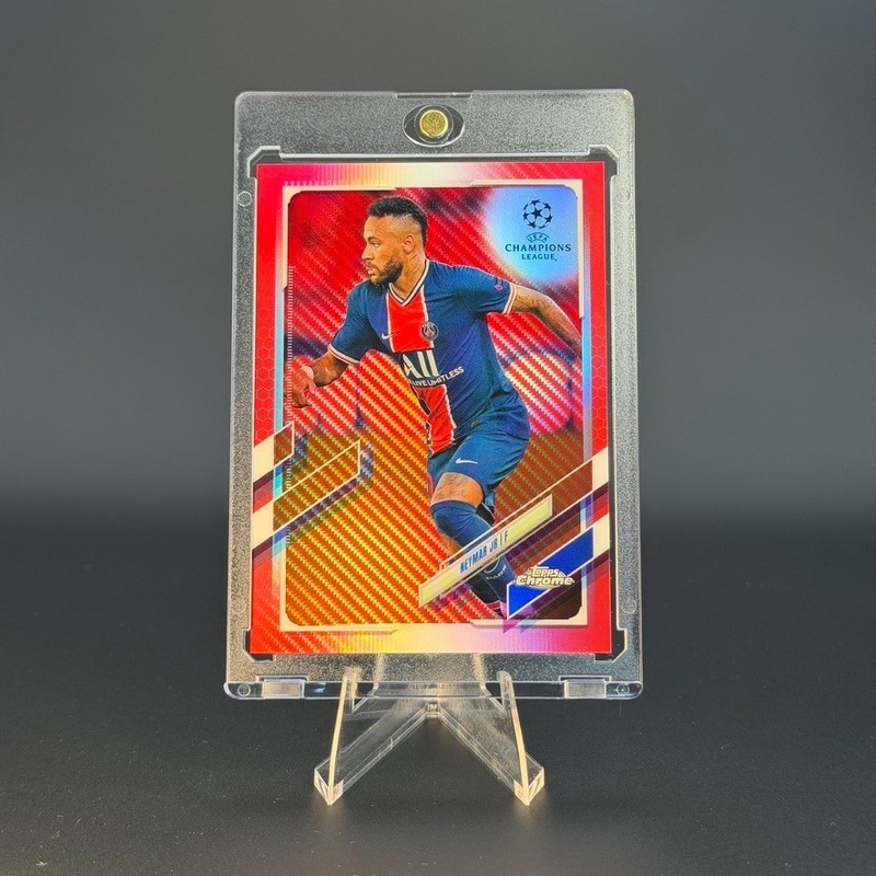 2020-21 Topps Chrome UEFA Neymar Jr Red Carbon Fiber Paris Saint-Germain