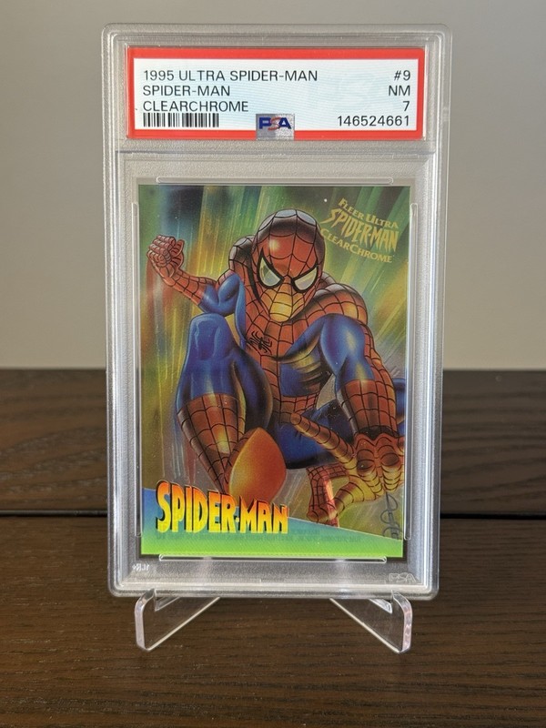 1995 Fleer Ultra Spider-Man ClearChrome #9 PSA 7 NM Marvel Limited Edition