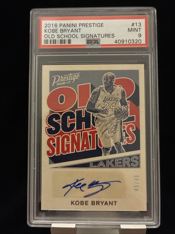 2016 Panini Prestige Kobe Bryant Old School Signatures /49 PSA 9 GOAT Auto
