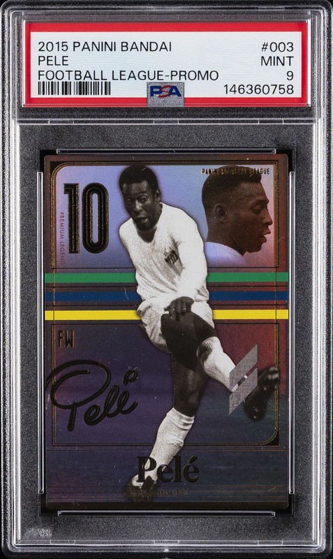 2015 PANINI BANDAI FOOTBALL LEAGUE PROMO #003 PELE PSA 9