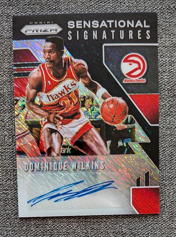 2019 Panini Prizm Dominique Wilkins Black Shimmer Auto 1/1