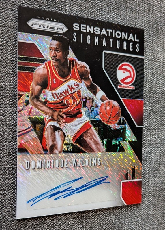 2019 Panini Prizm Dominique Wilkins Black Shimmer Auto 1/1 view 2
