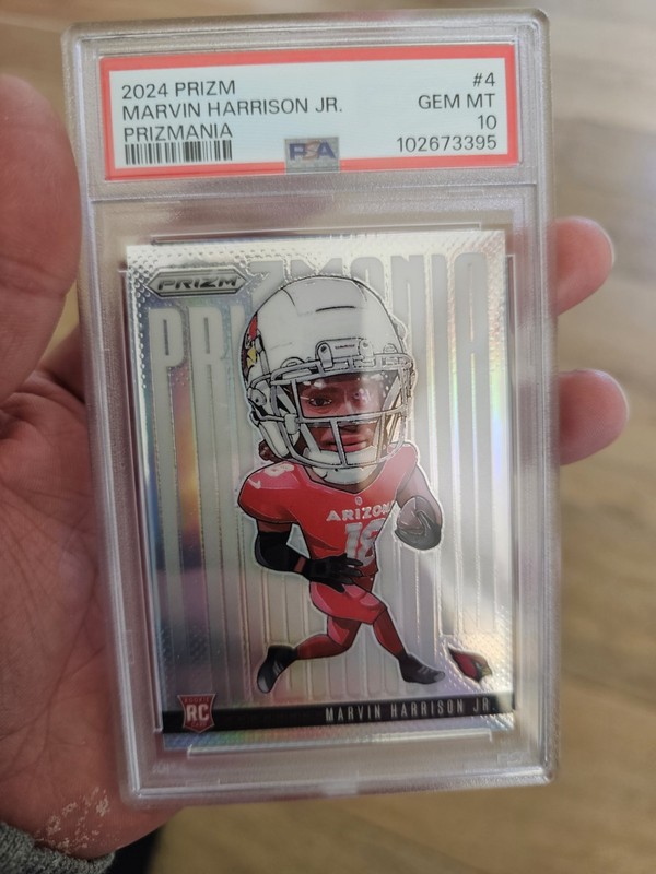 2024 Panini Prizm Prizmania #4 Marvin Harrison Jr Cardinals RC Rookie SSP PSA 10