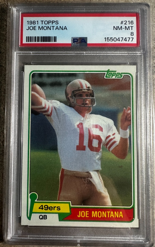 1981 Topps - Joe Montana - Vintage Football #216 PSA 8 🔥