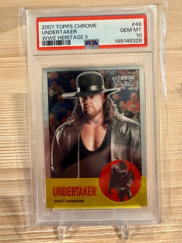 2007 Topps Chrome Undertaker WWE Heritage II GEM MINT PSA 10