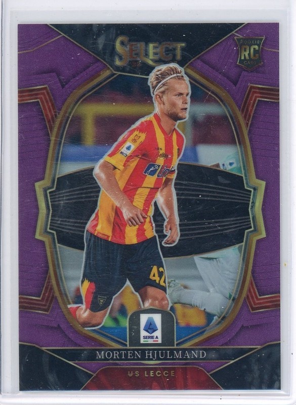 2022-23 Panini Select Serie A Morten Hjulmand Rookie RC Purple Prizm /49 #54