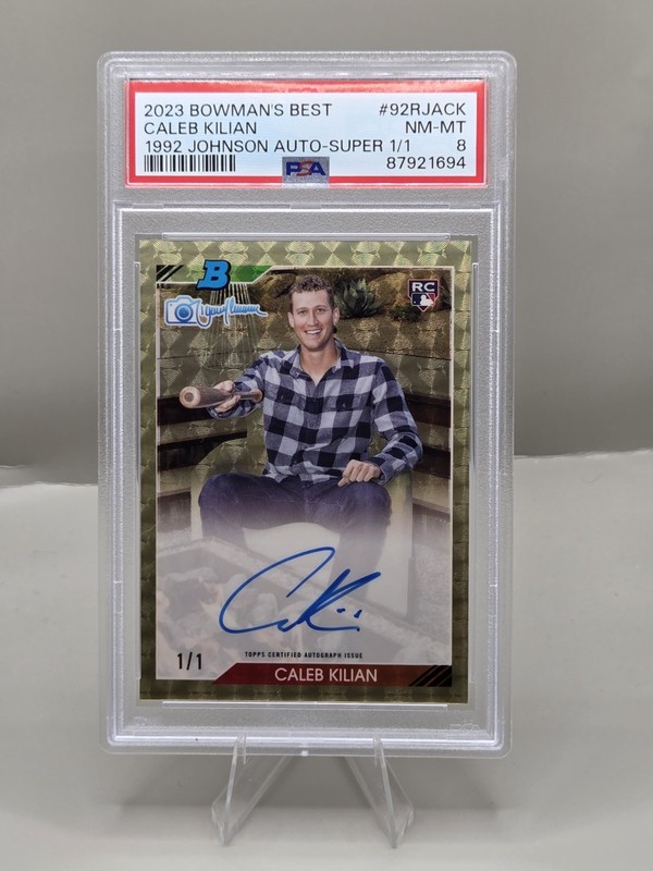 2023 BOWMAN'S BEST 1992 BOWMAN BY RANDY JOHNSON #92RJ19 CALEB KILIAN 1/1 PSA 7