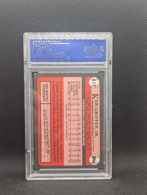 1989 Topps Traded - Ken Griffey Jr #41T (RC) Seattle Mariners PSA 9 view 2