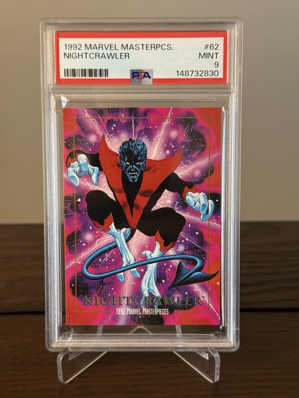 1992 Marvel Masterpieces Nightcrawler #62 PSA 9 Mint X-Men Marvel Card Vintage