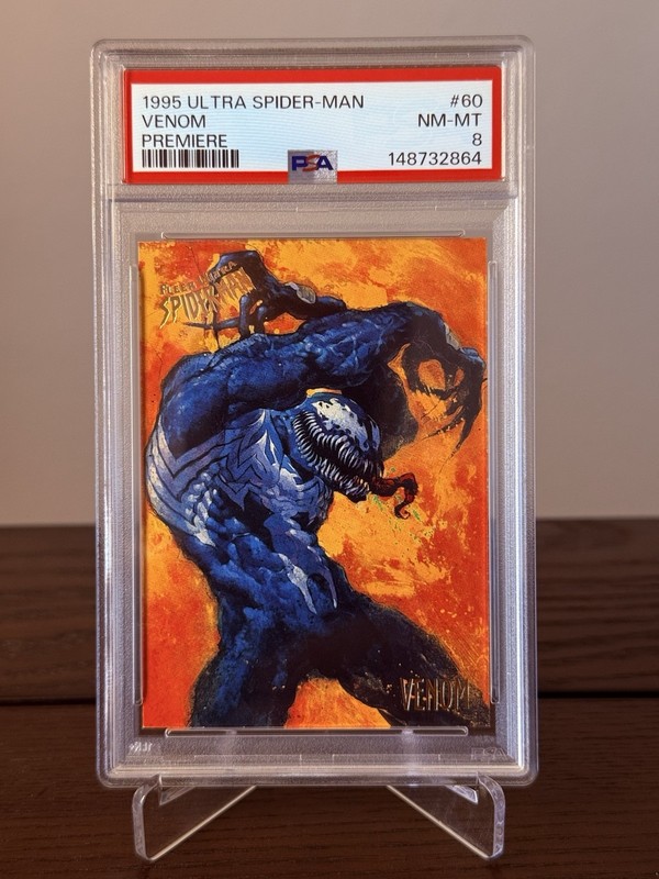 1995 Fleer Ultra Spider-Man Venom Premiere #60 PSA 8 NM-MT Marvel Card Vintage