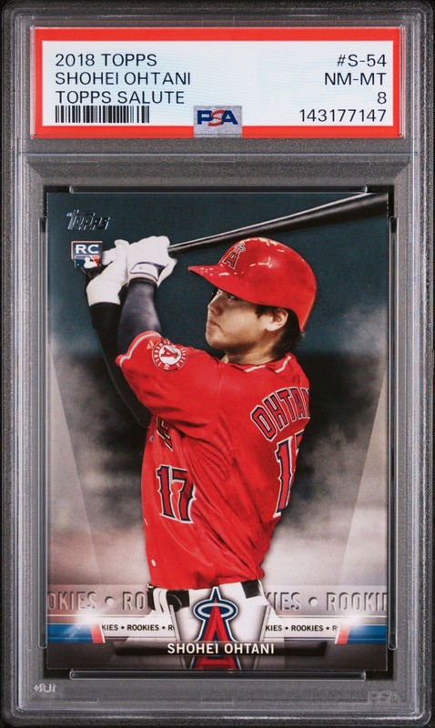2018 TOPPS TOPPS SALUTE #S-54 SHOHEI OHTANI PSA 8