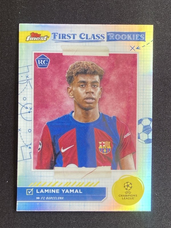 Lamine Yamal 2023-24 Topps Finest UCL First Class Rookies RC #FR-1 -E