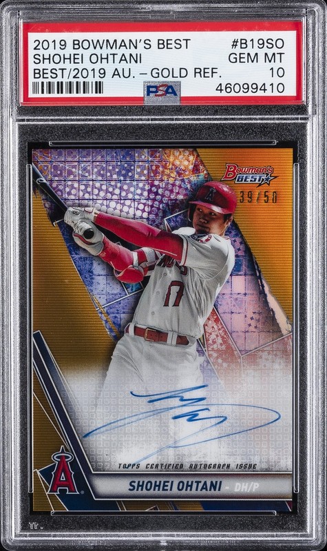 2019 BOWMAN'S BEST OF 2019 AUTO #B19SO SHOHEI OHTANI /50 PSA 10 AUTO