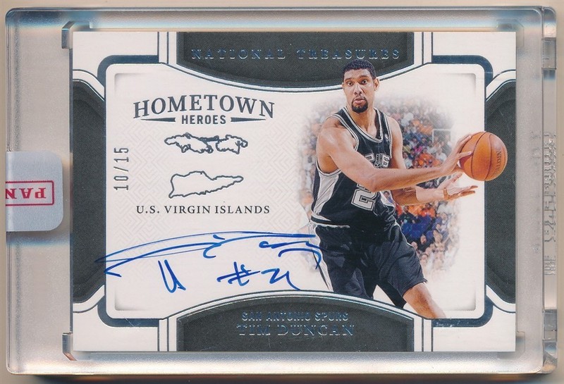 TIM DUNCAN 2024/25 NATIONAL TREASURES HOMETOWN HEROES AUTOGRAPH SP AUTO #10/15