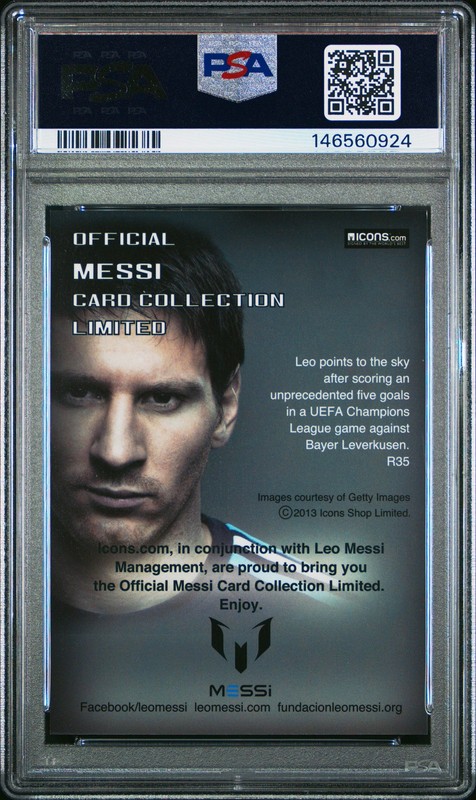 2013 ICONS MESSI LIMITED COLLECTION #R35 LIONEL MESSI PSA 10 view 2