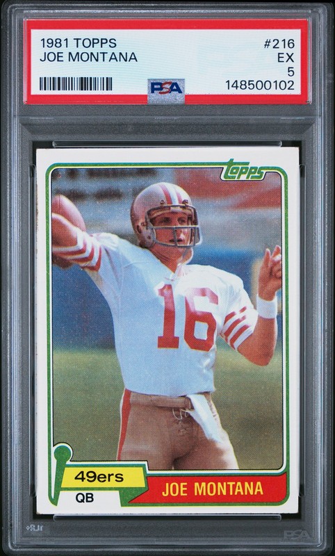 1981 TOPPS #216 JOE MONTANA PSA 5