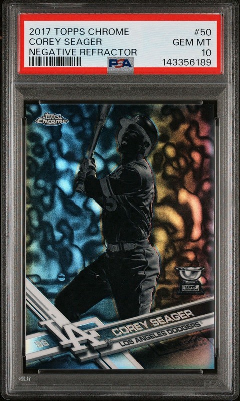 2017 Topps Chrome - Corey Seager #50 Negative Refractor PSA 10