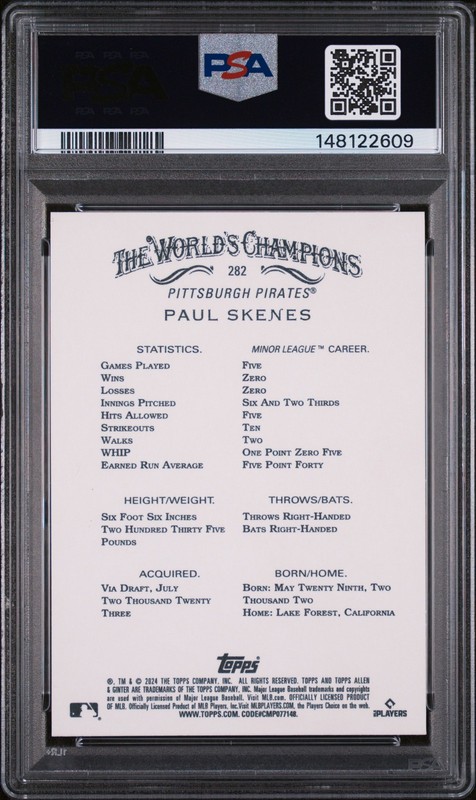 2024 ALLEN & GINTER #282 PAUL SKENES PSA 10 view 2