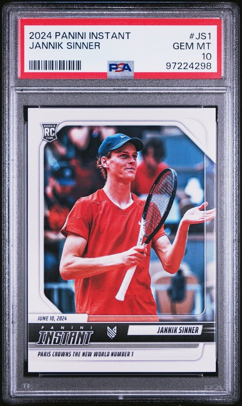 2024 PANINI INSTANT JANNIK SINNER #JS1 JANNIK SINNER PSA 10