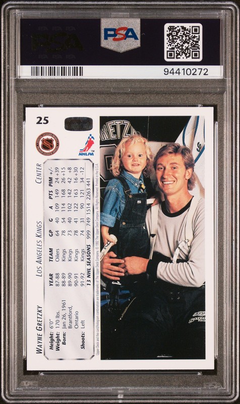 1992 UD #25 WAYNE GRETZKY PSA 9 view 2