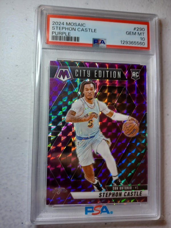 PSA 10 Gem Mint 2024 Mosaic City Edition #290 Stephon Castle Purple /99 Rookie